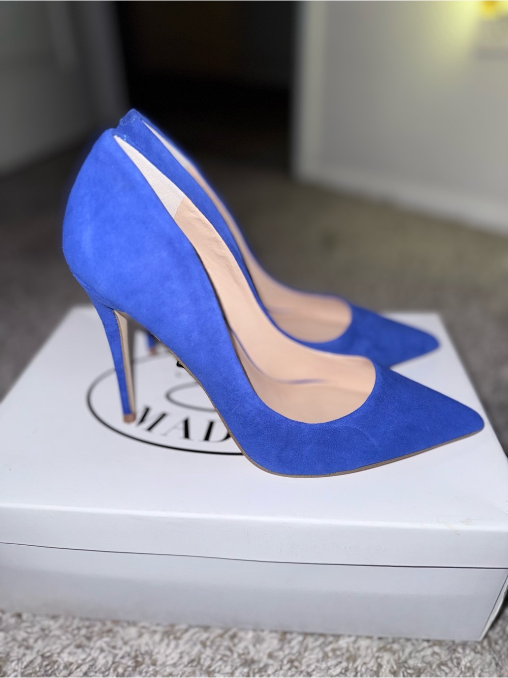 Steve Madden Daisie Cobalt Blue Suede Pumps • Size 8M